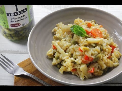 Receta de Arroz con bacalao y verduras Ybarra