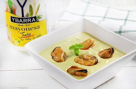 CREMA FRÍA DE ESPÁRRAGOS Y MAYONESA YBARRA